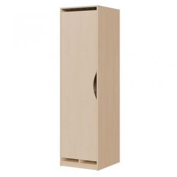 Liegepolsterschrank eintürig, 227 cm hoch, oben 6 Polster, unten Bettzeugfächer