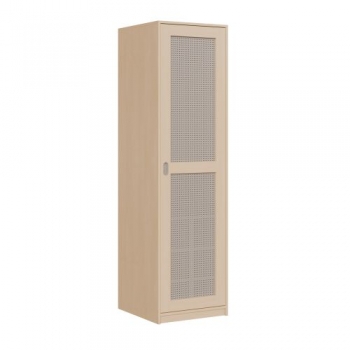 Liegepolsterschrank eintürig, 227 cm hoch, oben 6 Polster, unten Bettzeugfächer