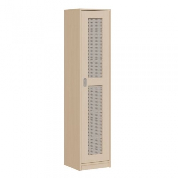 Bettzeugschrank mit 1 Lochblechtür und 6 Fächern