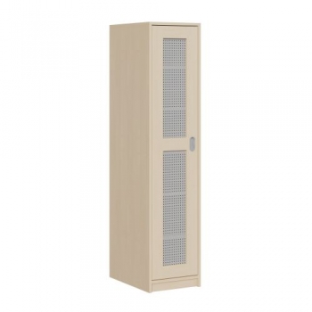 Bettzeugschrank mit 1 Lochblechtür und 6 Fächern