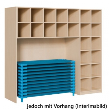 Regal für Bettzeug und Stapelliegen
