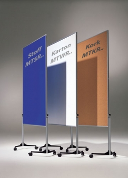 Moderationswand Weiß kartoniert fahrbar (MTWR)