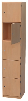 Lehrerfachschrank BxHxT 40x190x40 cm, 5 abschließbare Fächer