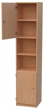 Lehrerfachschrank, BxHxT 40x190x40 cm 2 abschließbare Fächer