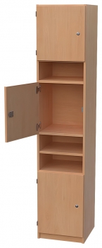 Lehrerfachschrank, BxHxT 40x190x40 cm 3 abschließbare Fächer