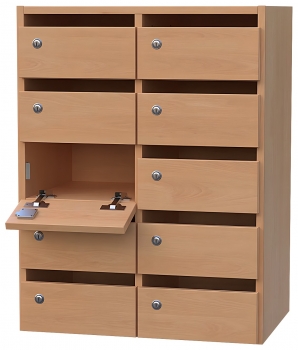 Klappen-Fächerschrank  als Aufsatzschrank BxHxT 61x80x40 cm