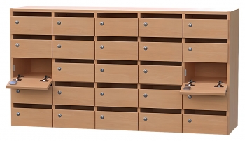 Klappen-Fächerschrank als Aufsatzschrank BxHxT 150x80x40 cm