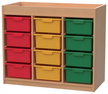 Materialcontainer mit 12 Modulboxen