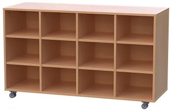 Materialcontainer fahrbar 4-reihig