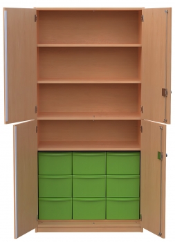 Materialschrank mit 9 hohen Modulboxen