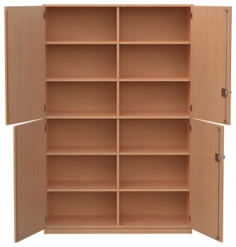 Materialschrank mit 4 Türen und 12 Fächern