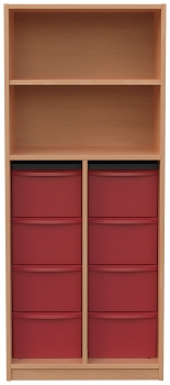 Materialschrank mit 8 hohen Modulboxen