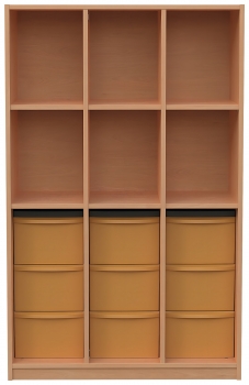 Materialschrank mit 9 hohen Modulboxen