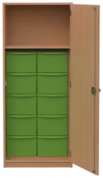 Materialschrank mit 10 hohen Modulboxen