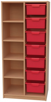 Materialschrank mit 7 hohen Modulboxen