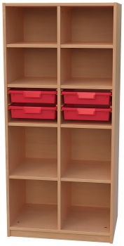Materialschrank mit 4 flachen Modulboxen