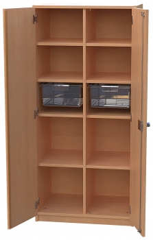 Materialschrank mit 2 hohen Modulboxen