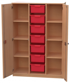 Materialschrank mit 7 hohen Modulboxen