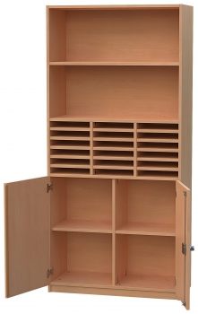 Postfachschrank mit 18 offenen Postfächern