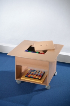 Spielmaterialwagen, Deckel abnehmbarem