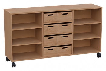 fahrbarer Raumteilerschrank