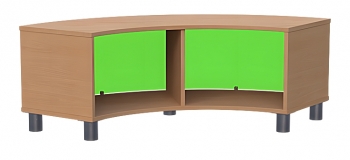 Vierteilkreisregal, feststehend