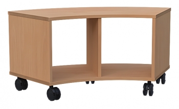 Sechstelkreisregal, fahrbar