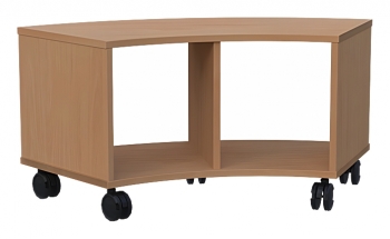 Sechstelkreisregal, fahrbar