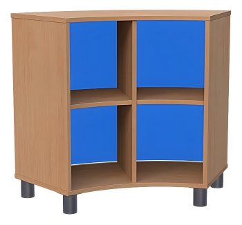 Sechstelkreisregal, feststehend