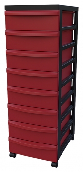 Modulbox fahrbar mit 8 flachen Schüben