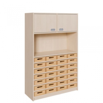 Korpus-Kombischrank mit Materialkästen und 2 Türen