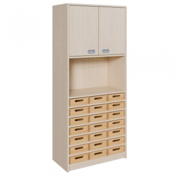 Korpus-Kombischrank mit Materialkästen und 2 Türen