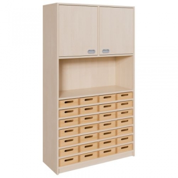 Korpus-Kombischrank mit Materialkästen und 2 Türen