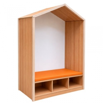 Lernhaus mit Sitzfläche auf Fächern