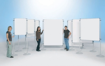 Moderatorentafel Stahlemaille weiss 120 x 90 cm