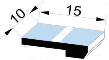 Kippmagnet, 10x15mm, 26-hellblau