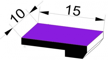 Kippmagnet, 10x15mm, 11-lila