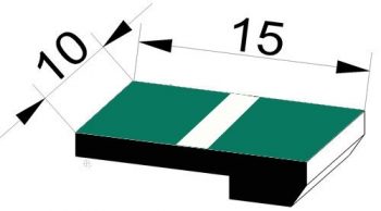 Kippmagnet, 10x15mm, 21-türkis
