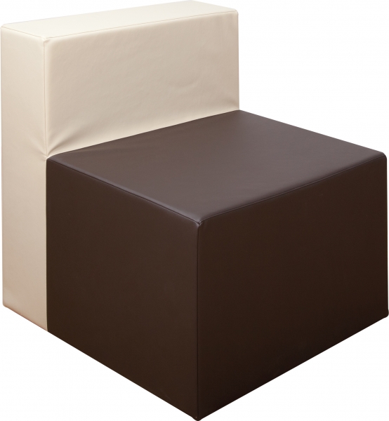 Sofaserie cuBe - Sessel mit Kunstlederbezug V7, schwer entflammbar