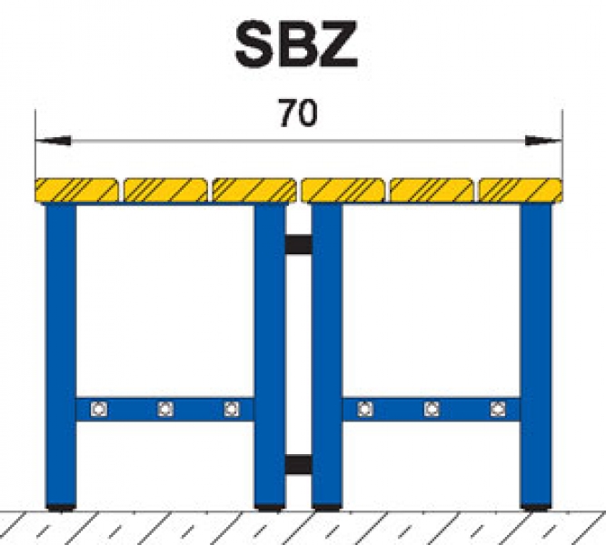 SBZ200 - Sitzbank einseitig, Länge 200cm (SBZ200)