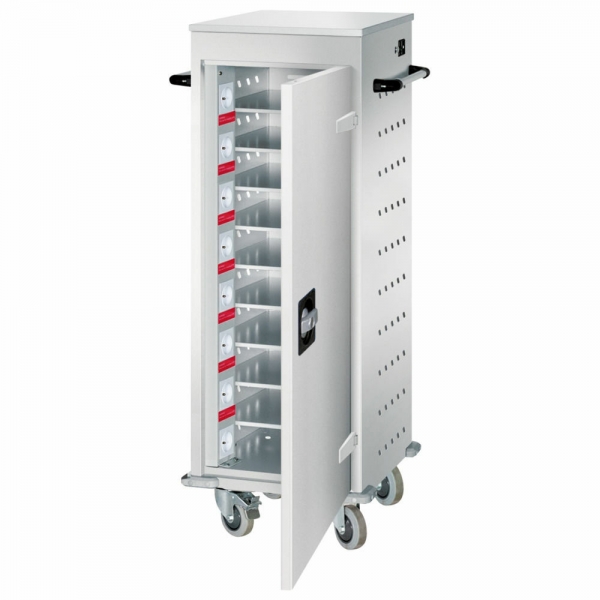 OR2061000112 Laptopwagen aus Stahl mit 10 Notebookfächern