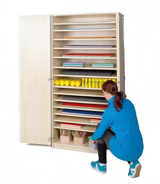 PSLA-9515 Papierschrank B/H/T 95x190x60 cm mit 15 Fächern