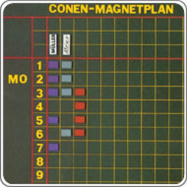 Personalplan, Raumplan grün, 73 Spalten, mit 10 Tagesstunden (CMP-Z73-10)