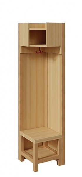 Eckteil für Komplettgarderobe, mit Paneelrückwand