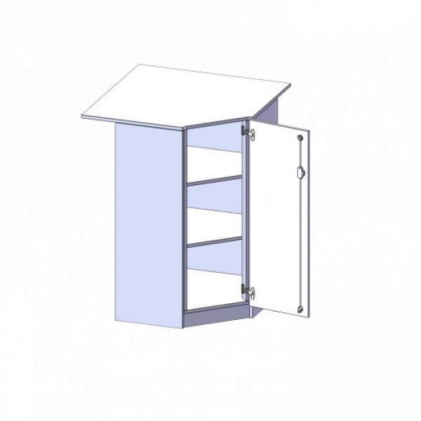 Innenecke als Schrank, 3 Ordnerhöhen