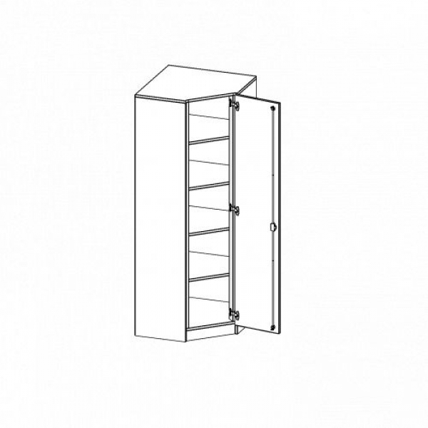 Innenecke als Schrank, 5 Ordnerhöhen