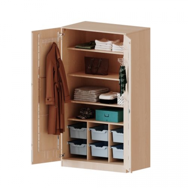 Musikschrank mit Instrumentenhalterungen und 6 Boxen, B/H/T: 104,5x190x60 cm