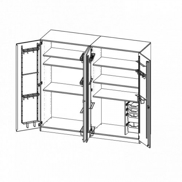 Musikschrank, 5 Ordnerhöhen