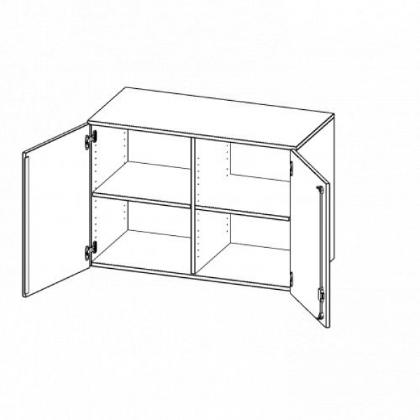 Aufsatzschrank für ErgoTray Serie, 2 Ordnerhöhen