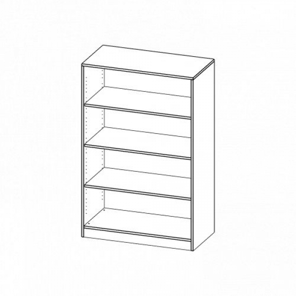 Regal, 4 Ordnerhöhen mit Sockel, B/H/T: 100x154x40 cm
